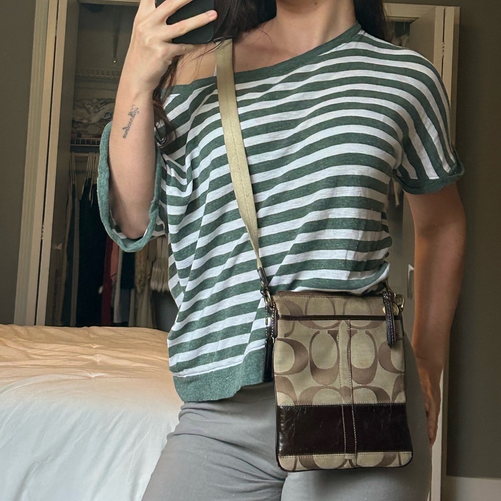 vintage brown coach crossbody bag